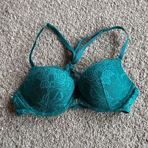 Auden teal lace push up bra